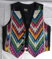 ARTES TIPICAS Tecum Womens Embroidered Vest size M Guatemala