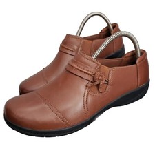Clarks Collection Cheyn Madi Womens 10 M Dark Tan Leather Slip On Shoes