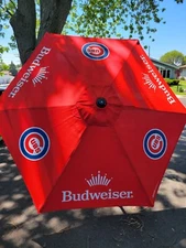 CHICAGO CUBS BASEBALL BUDWEISER BEER OUTDOOR PATIO UMBRELLA BAR WRIGLEY NEW