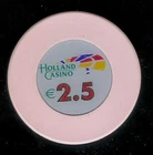 NETHERLANDS - HOLLAND CASINO AMSTERDAM - 2,5  EURO CHIP - RED TYPE