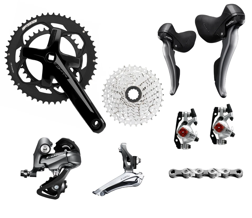 Shimano Claris 2 x 8 Speed Gravel Disc Groupset - Flat Mount Or Post Mount - Image 2 of 2