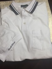 vintage Arnold Palmer Golf polo shirt White W/ Gray Trim -Pocket Men  s XL