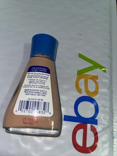 ORIGINAL CoverGirl Clean Oil Control Liquid MakeUp Foundation NATURAL BEIGE - Picture 2 of 2
