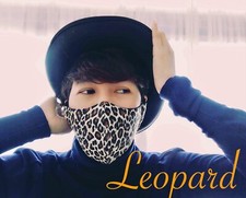 Leopard Animal Print Washable Italian Silk Face Mask cover Filter Men women Kid