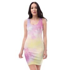 "Tie Dye" Design Bodycon dress