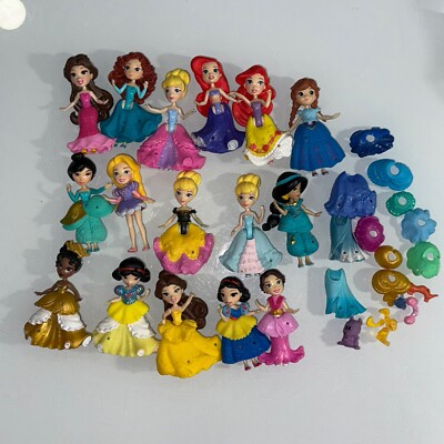 16 Disney Princess Little Kingdom Snap On Mini Dolls w Clothes