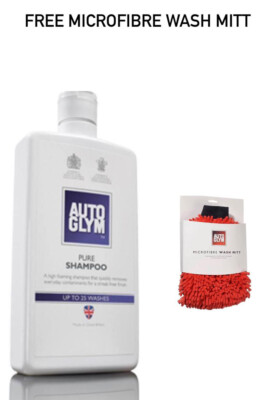 #ad #ad Autoglym Pure Shampoo Car Wash Cleaning Bodywork Gloss FREE WASH MITT 500ml GBP 23.99