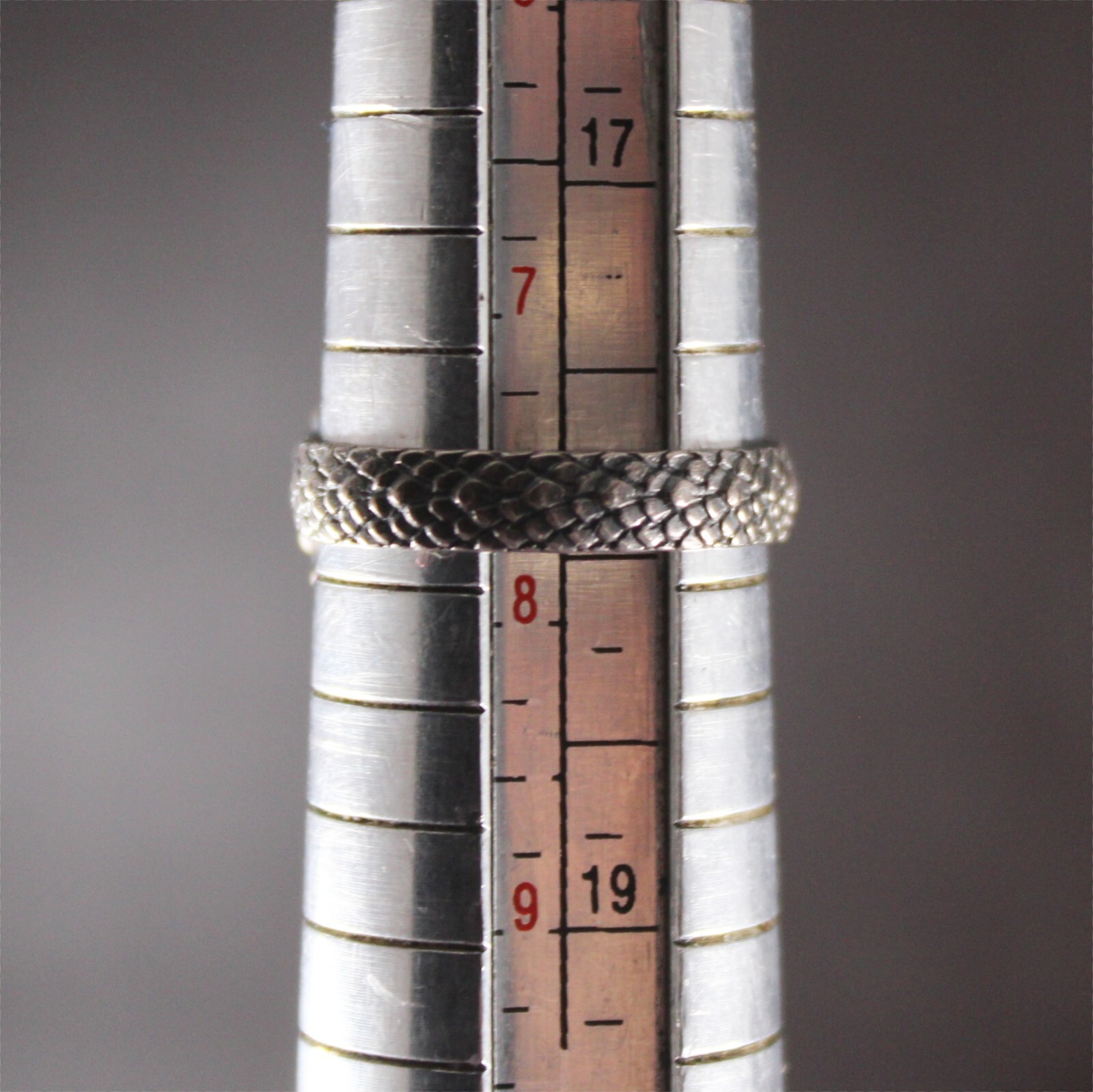 Vintage Labradorite Gothic Statement Textured Ban… - image 7