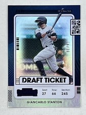 Giancarlo Stanton 2021 Panini Contenders Draft Ticket Purple /99 #44 New York