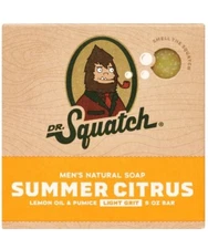 Dr. Squatch Mens Natural Bar Soap Summer Citrus Light Grit  5 oz