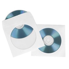Hama CD/DVD Papierhüllen Schutz Hüllen Leerhüllen Case Aufbewahrung mit Fenster