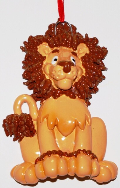 Lion Personalized Christmas Tree Ornament