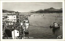 Ketchikan AK Waterfront Schillerer Real Photo Postcard