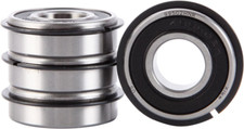 4 Pack Flanged Ball Bearing Id 5/8" X Od 1-3/8" Lawn Mower Wheelbarrows Wheel Hu