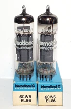 2 IEC 6CW5 / EL86  12-Watt Power Pentode Vacuum Tubes Tested NOS On TV - 7