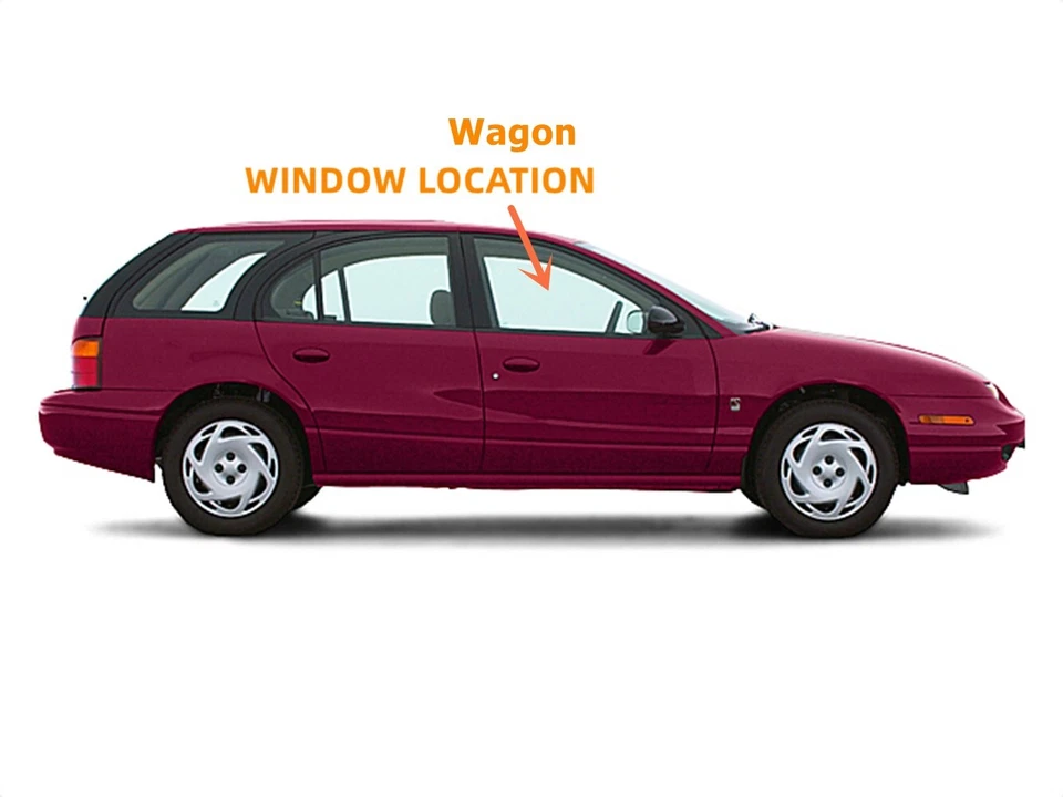 Passenger/Right Side Front Door Window Glass For Saturn SL1 / SL2 / SW1 / SW2 - Imagem 3 de 4