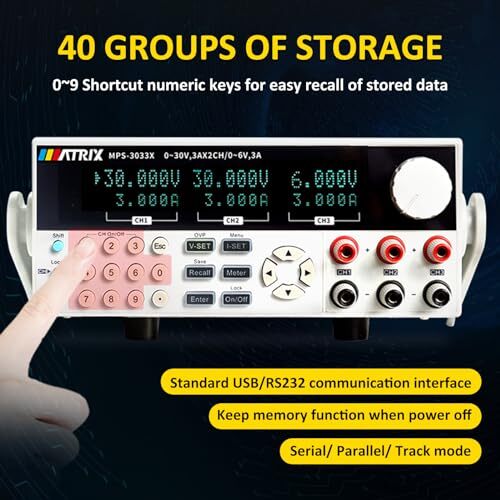 Programmable DC Power Supply Variable, Triple Output Bench Power Supply