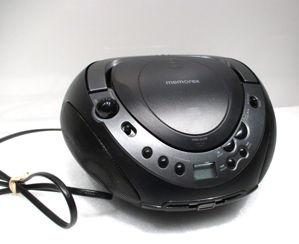 Memorex #MP8806 Portable CD Player AM/FM Radio Boombox Black