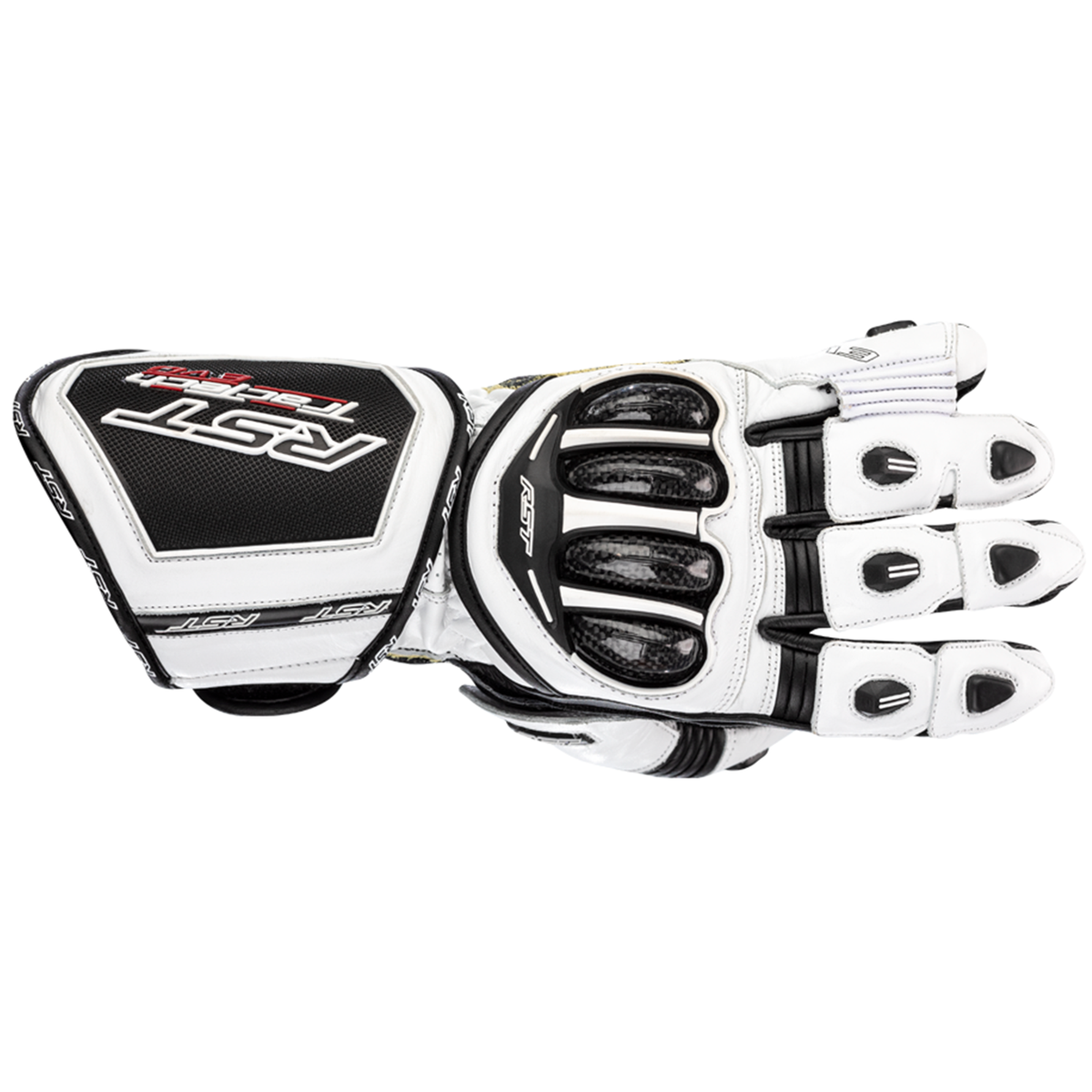 RST Tractech Evo 4 Motorcycle Gloves Leather White | eBay