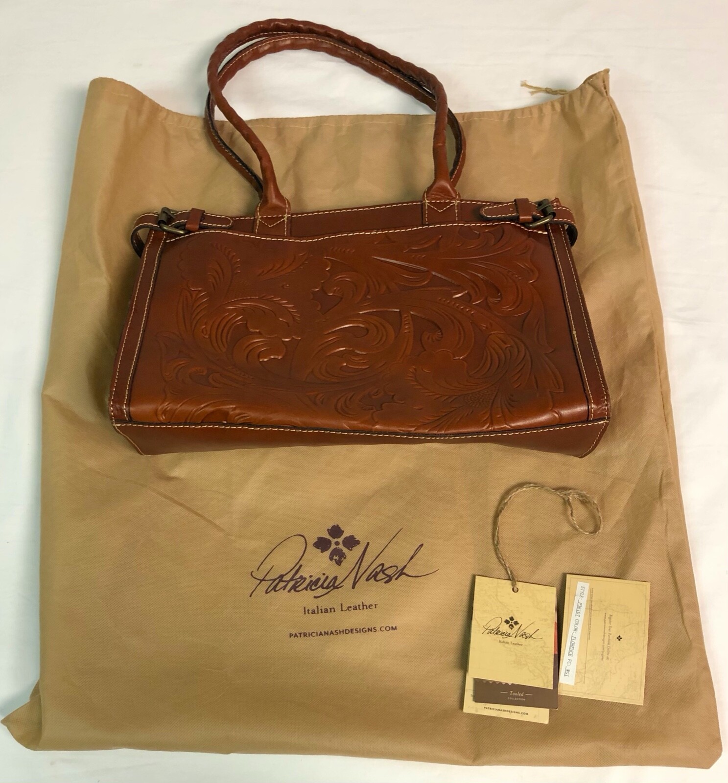 Patricia Nash Italian Leather Tooled Florence Monte S… Gem