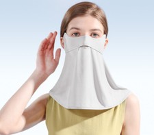 Summer cycling sunshade and sunscreen ice silk mask gradient neck protection