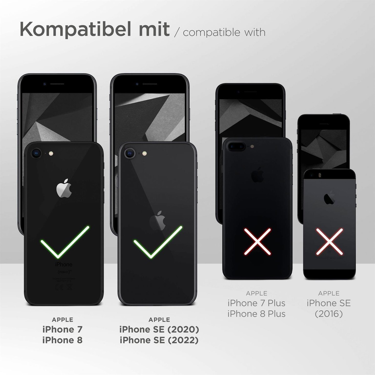 AIOVETEAB IPhone 7/8 Ledertasche – Premium PU Leder, Dünn & Stoßfest, Braun