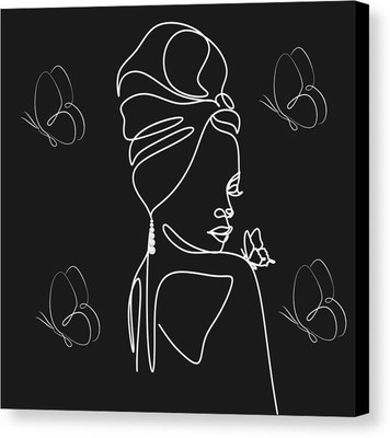 Butterfly Serenade in Shadow On A Canvas Medium Print