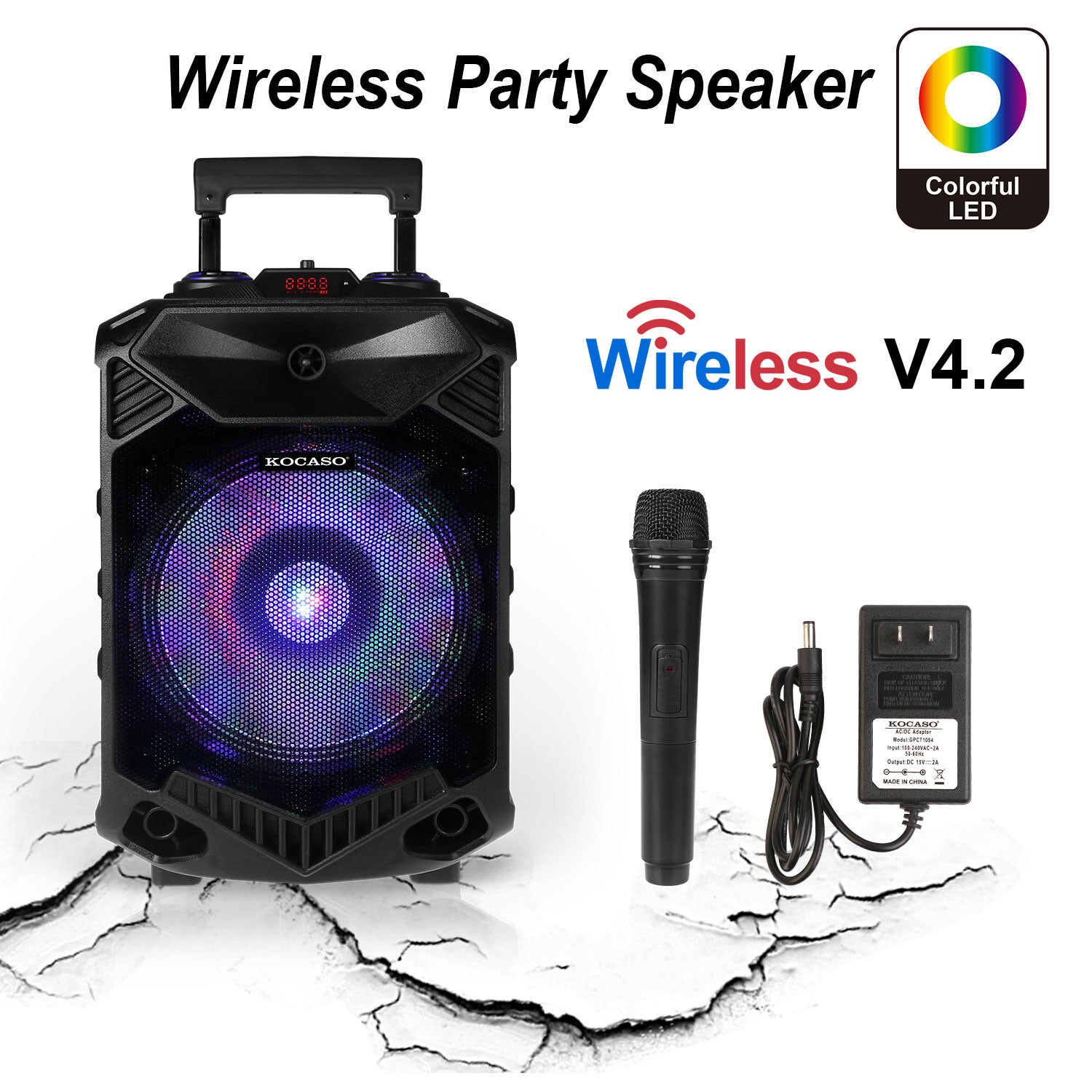 kocaso portable bluetooth party speaker