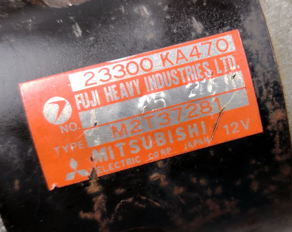 Subaru Sambar KV3 KS4 EN07 M/T ENGINE STARTER MOTOR ASSEMBLY 23300KA470 - Image 2 of 4