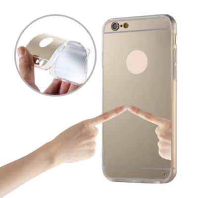 ^ Silikonhülle MIRROR Case Etui Hülle Tasche Spiegel Apple iPhone 8 Plus Gold