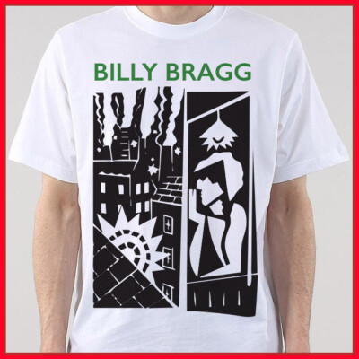 Billy Bragg T-shirt Socio-Political Singer. Red Wedge. Socialist