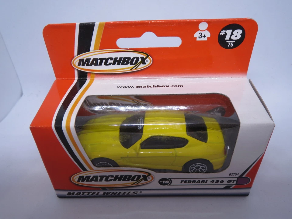 Matchbox FERRARI 456 GT Yellow 2001 #18/75 Mint Window Box Vintage Superfast MIB - Image 2 of 4