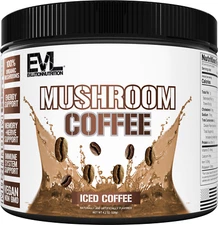 Evlution Nutrition Mushroom Coffee - 20 Servings - Iced Coffee Flavor