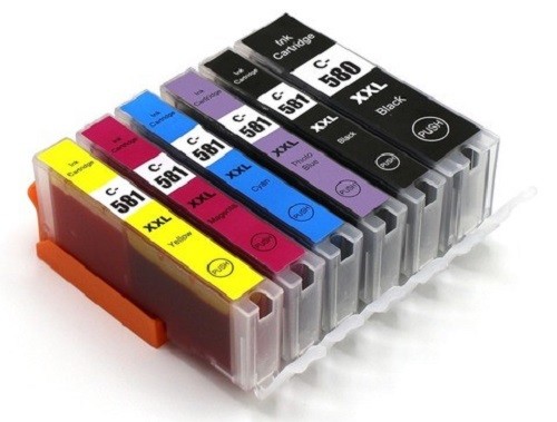 6pk ink cartridges for Canon Pixma TS8150, TS8151, TS8250, TS9150, TS9155 XXL-image