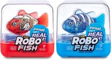 Robo Alive Robo Fish Series 2 (Red/Blue 2 Pack) Robotic Swimming Fish Water