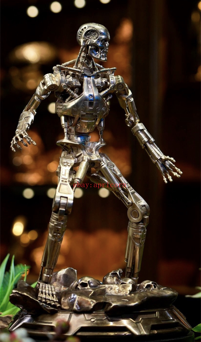 The Terminator T-800 Statue Figure Bronze Model Collectible Box