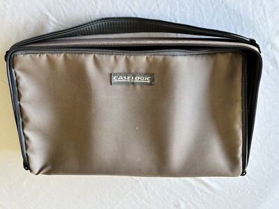 CASE LOGIC 30 CASSETTE GRAY CARRYING CASE W/ ADJUSTABLE STRAP TRAVEL STORAGE