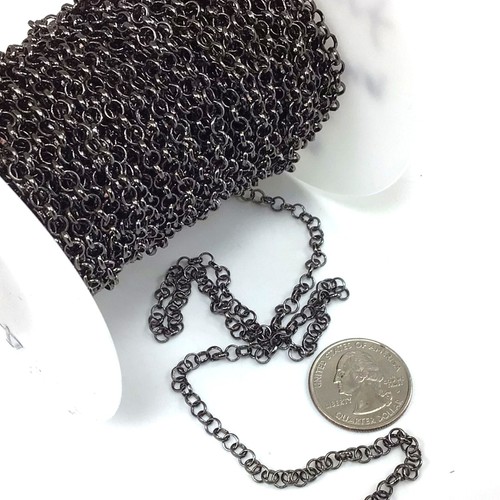 Collar de cadena de eructador encuadernado redondo de metal BlackRolo 3 mm 4 mm 5 mm 6 mm 7 mm - Imagen 7 de 10