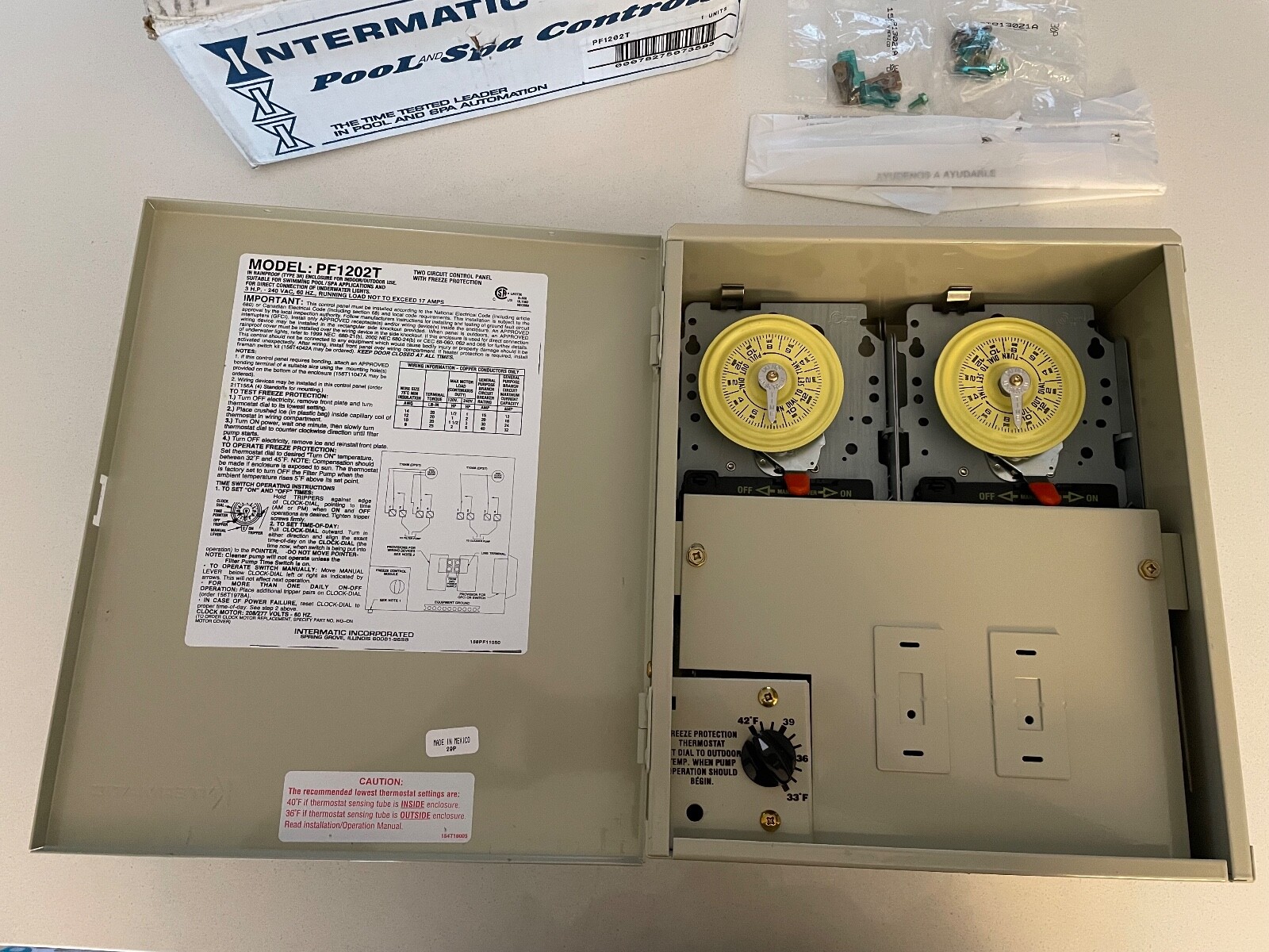 Intermatic PF1202T Multi Circuit Freeze Protection 2 Time Switch New