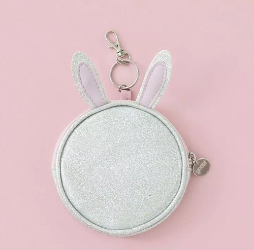 NWT Cat & Jack Girls Gingham Easter Bunny Crossbody Bag Purse & Ears Coin Set - Picture 3 of 12
