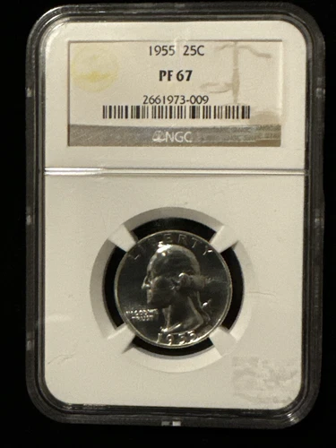 1955 -NGC  Proof  PF 67  Washington Quarter