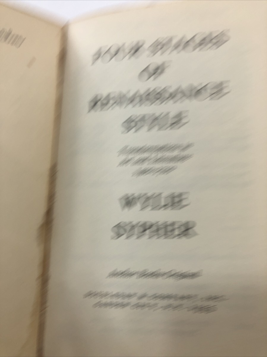 Four Stages Of Renaissance Style - Wylie Sypher (Paperback, 1955