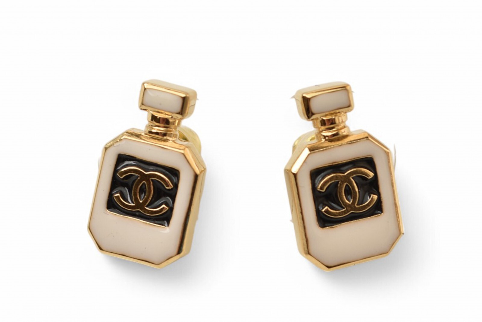 Chanel Pierce Accessories COCO Mark/CC Gold Bottle Motif C25