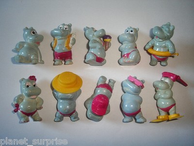 KINDER SURPRISE SET - HAPPY HIPPOS AT THE BEACH 1988 REPLICATIONS - FIGURES
