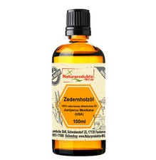 (89,90 EUR/l) Zedernholz&ouml;l (100 ml) 100% naturreines &auml;therisches Zedernholz &Ouml;l