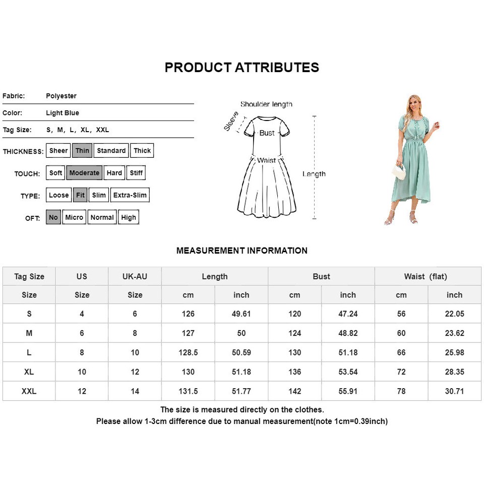 Women Lace Up Neck Midi Dress Ladies Short Sleeve Summer Beach Swing