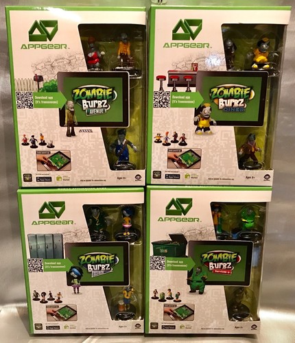 AppGear ZOMBIE BURBZ Set of 4 Mobile App Games ~ Diner, Services, Avenue, High