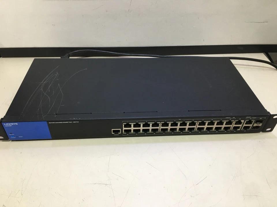 LINKSYS 28-PORT BUSINESS MANAGED GIGABIT PoE+ SWITCH (LGS528P) W/ RACK EARS - Image 4 of 4