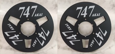 One Pair 10.5'' black AKAI 747 Tape reel High Quality Aluminum Take Up Reel