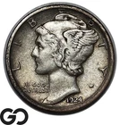 1924-D Mercury Dime, Choice XF Better Date